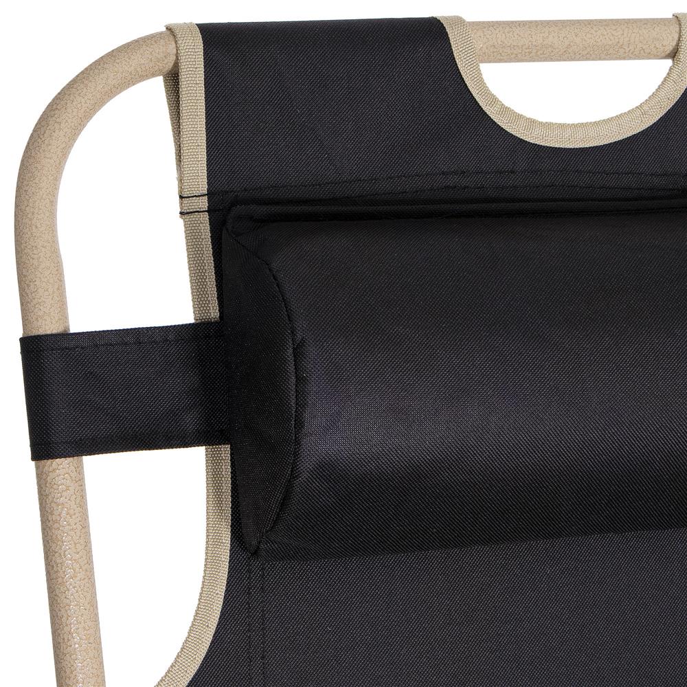 Sezlong pliabil SERSIMO GC037, 90x65x175cm, negru