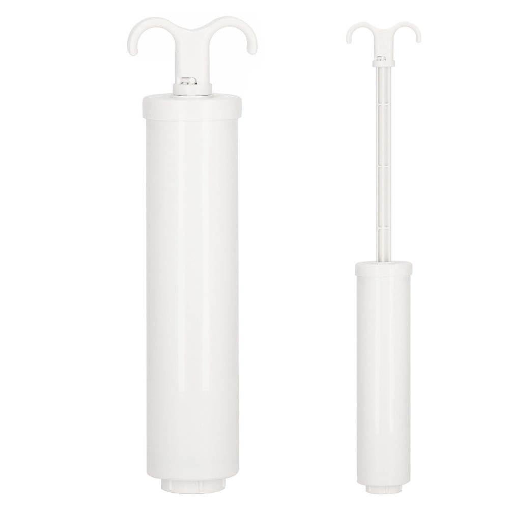 Pompa de vidat pentru saci de haine, din plastic, 38cm, alb
