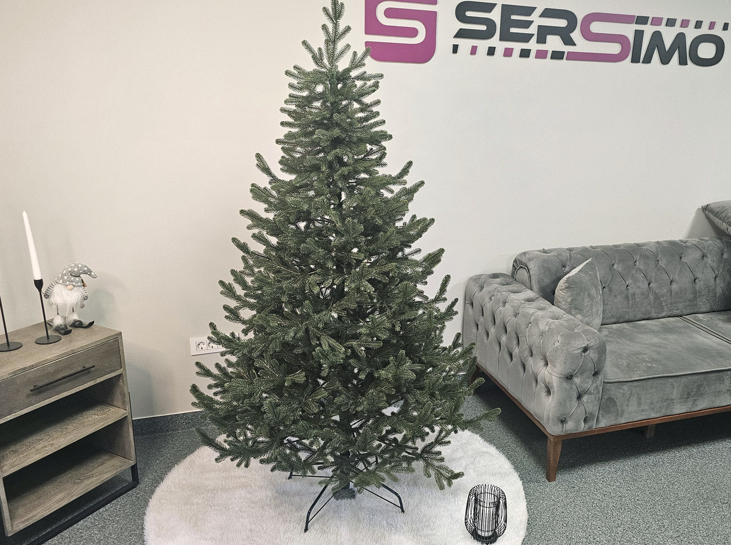 Brad artificial Christmas Deluxe by Sersimo, Viena verde, 3D, 180cm