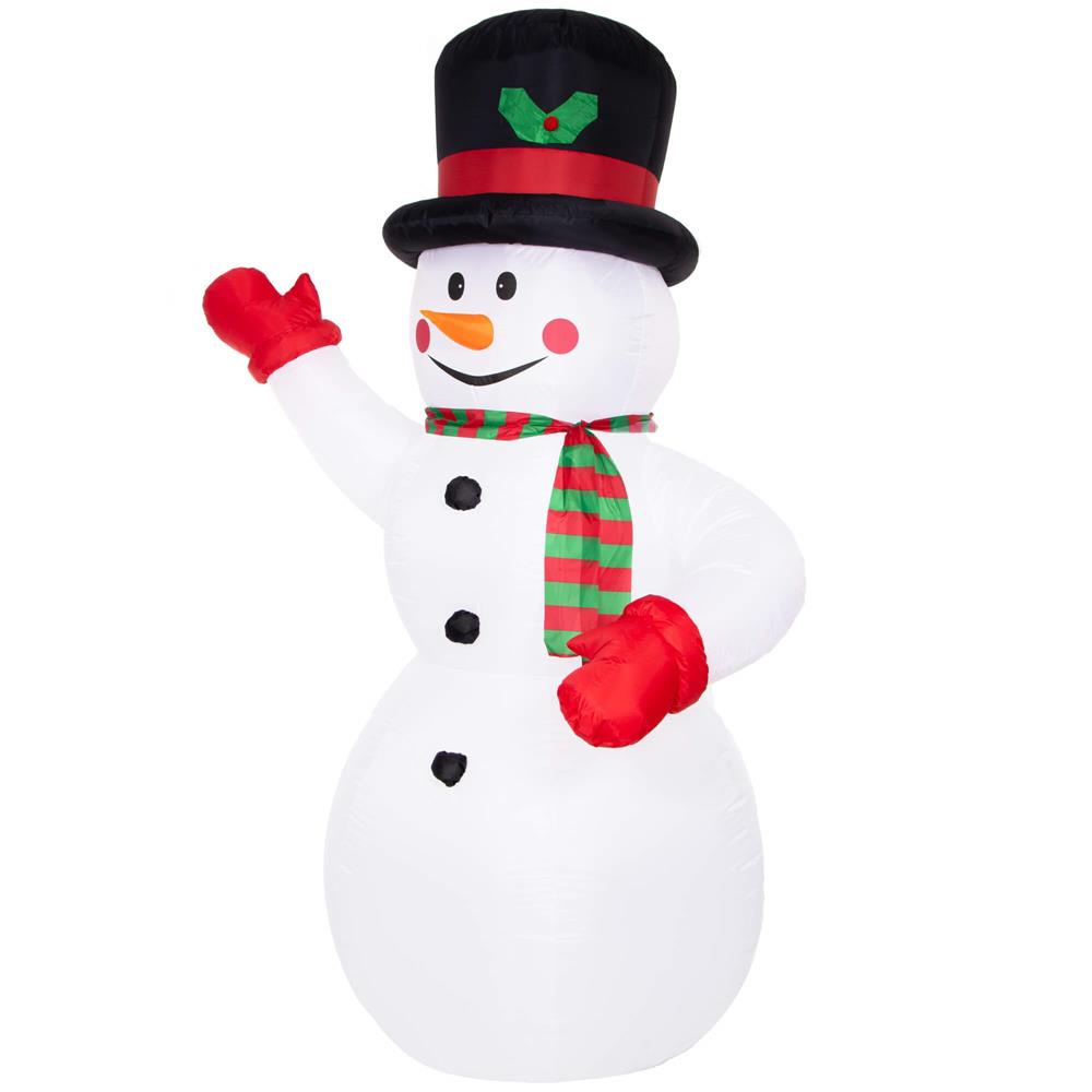 Figurina Craciun Om de Zapada, gonflabila, cu iluminare LED, umflare automata, 180cm