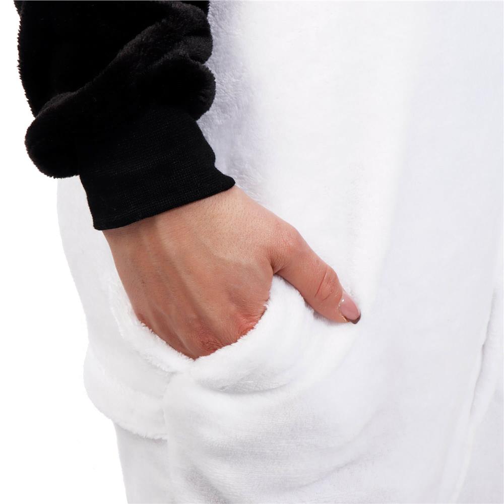 Pijama tip salopeta pentru adulti, model Panda, marime S