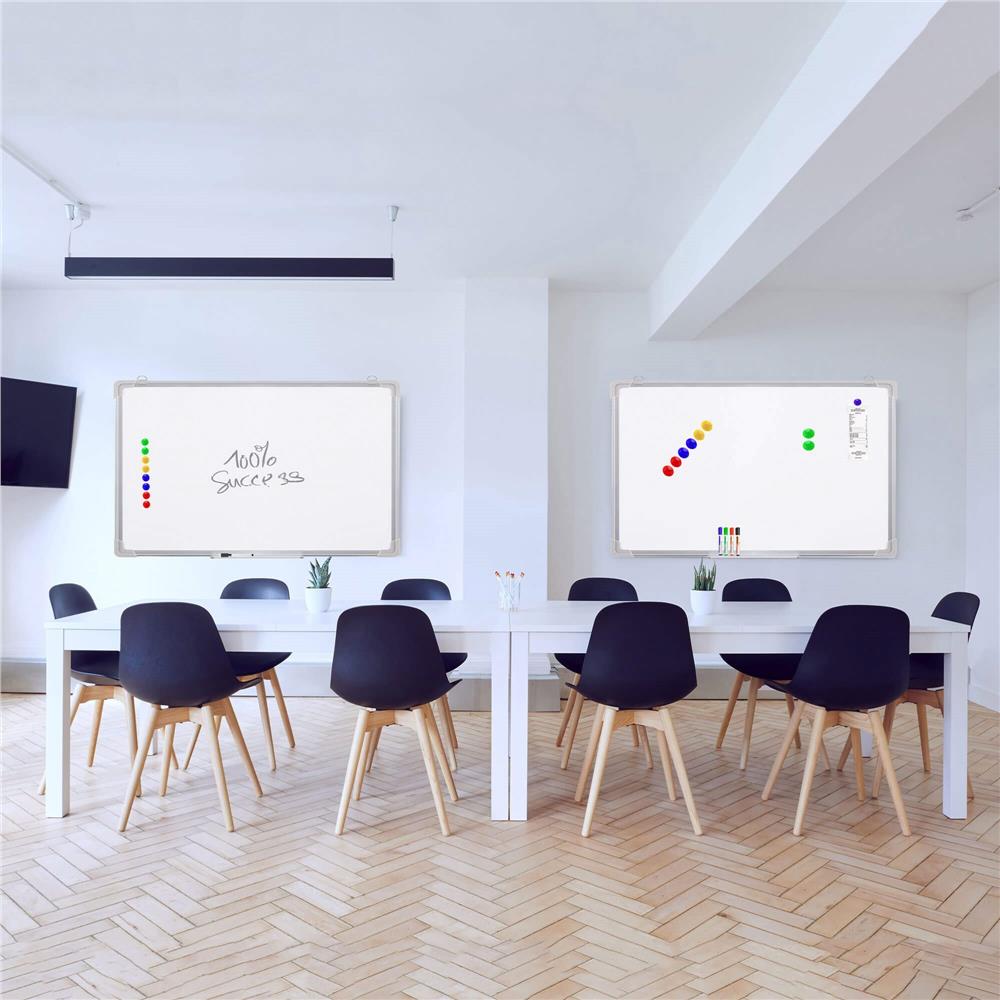 Tabla de scris de perete, magnetica, cu raft inferior, 60x90cm, alb