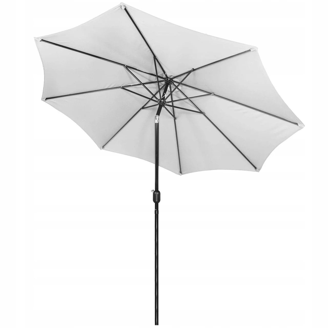 Umbrela terasa gradina, cu manivela si inclinare, GU20E, diametru 300cm, Argintiu
