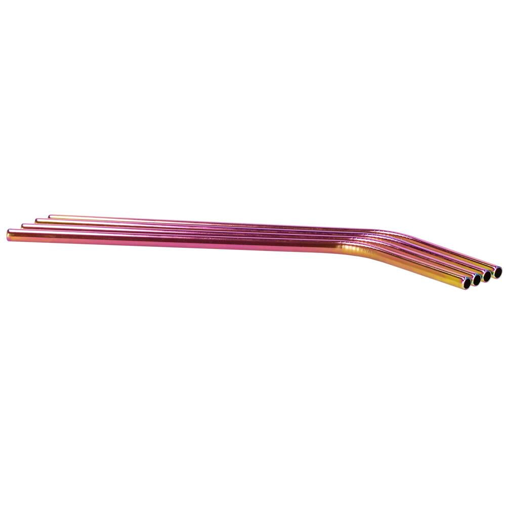 Set 8 paie metalice multicolor (holo), reutilizabile, cu husa depozitare si perii curatat, 215x6 mm
