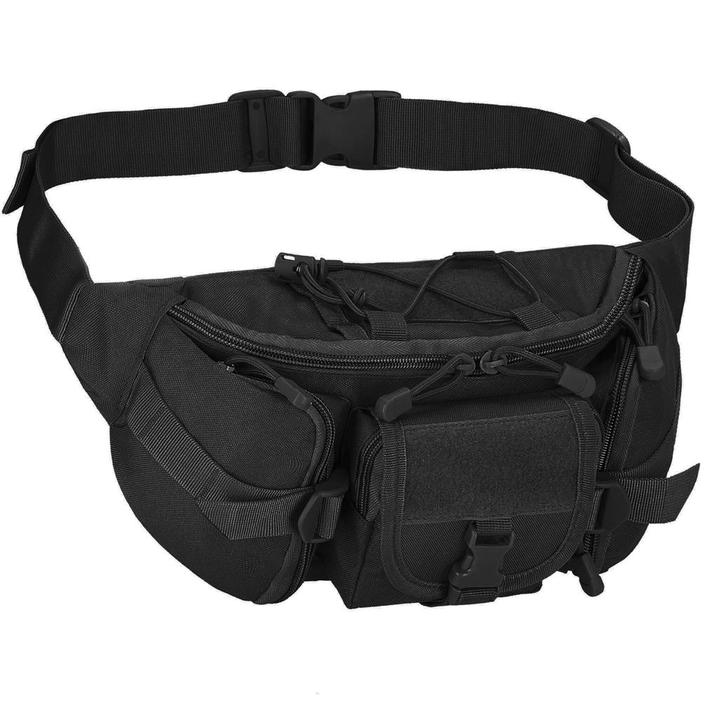 Borseta incapatoare pentru umar sau brau, impermeabila, unisex, 37x19cm, negru