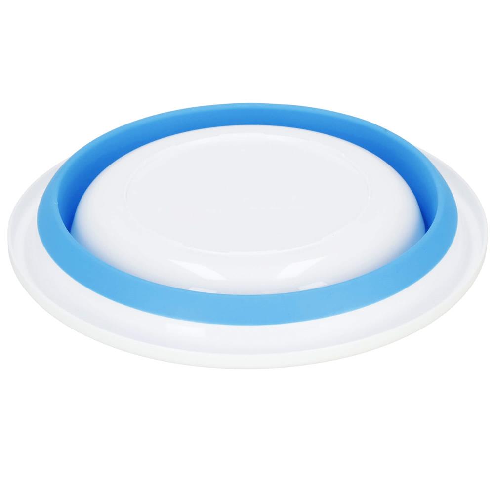 Lighean pliabil, rotund, din plastic si silicon, 31x13cm, 4.5litri, albastru