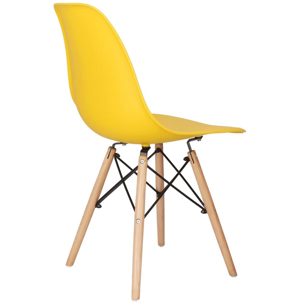 Scaun dining Scandinav pentru bucatarie, 38x42x82cm, galben
