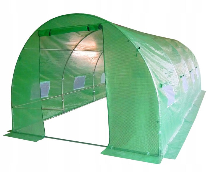 Folie pentru sera de gradina, 6x3 m, material PE 140 g/m, rezistenta la UV4, verde transparent