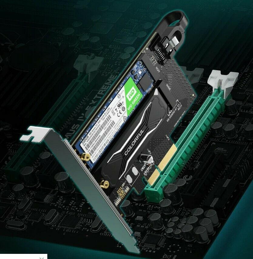 ADAPTOR Ugreen, "CM302" 2 X M.2 (M)(NVMe) la PCle 3.0, adaptor pt. SSD M.2 cu form factor 2280, 2260, 2242 si 2230 "70504" - 6957303875047