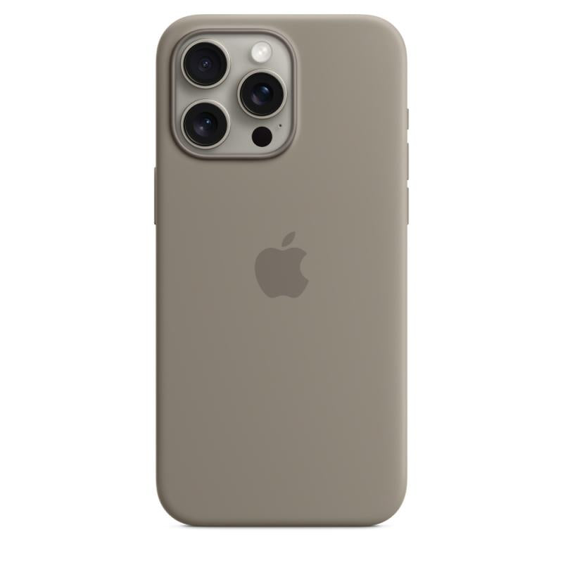 iPHONE Case 15 Pro Max Silicone Bg (iPhone 15 Pro Max Silicone Case with MagSafe - Clay)