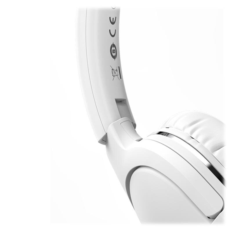 CASTI Baseus Encok D02 PRO, utilizare multimedia, smartphone, over the ear, pliabile, microfon pe casca, conectare prin Bluetooth 5.0, alb "NGTD010302" (timbru verde 0.18 lei) - 6932172611699