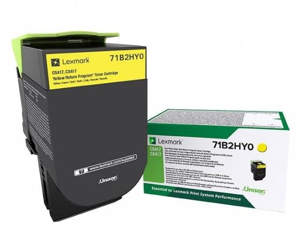 Toner Original Lexmark Yellow, 71B2HY0, pentru CX 417|CX 517|CS 417|CS 517, 3.5K, 