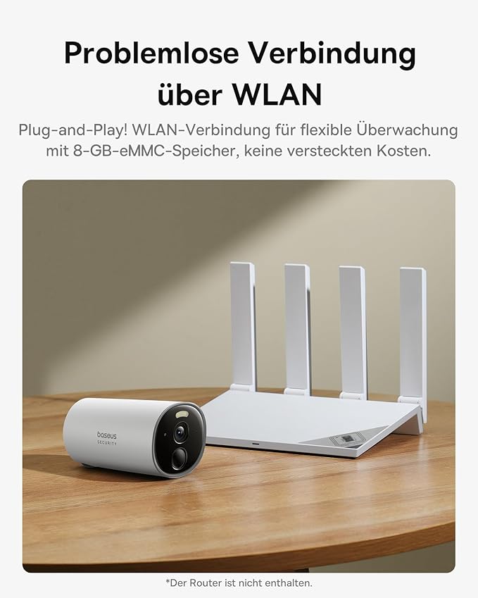 CAMERA IP Exterior Baseus B1, 2K QHD 2304 x 1296, acumulator integrat durata viata pana la 210 zile, unghi pana la 145 grade, IP67, dist. IR 30 m, tip lentila fixa 3 mm, 3 Mpx, wireless, mic, plastic, slot SD card, "S0SV002130" (timbru verde 0.8 lei)