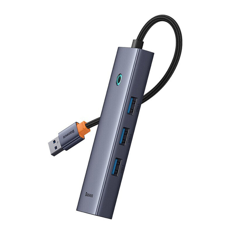 DOCKING STATION Baseus UltraJoy 4 in 1, input USB, output RJ-45 x 1, USB3.0 x 3, gri 