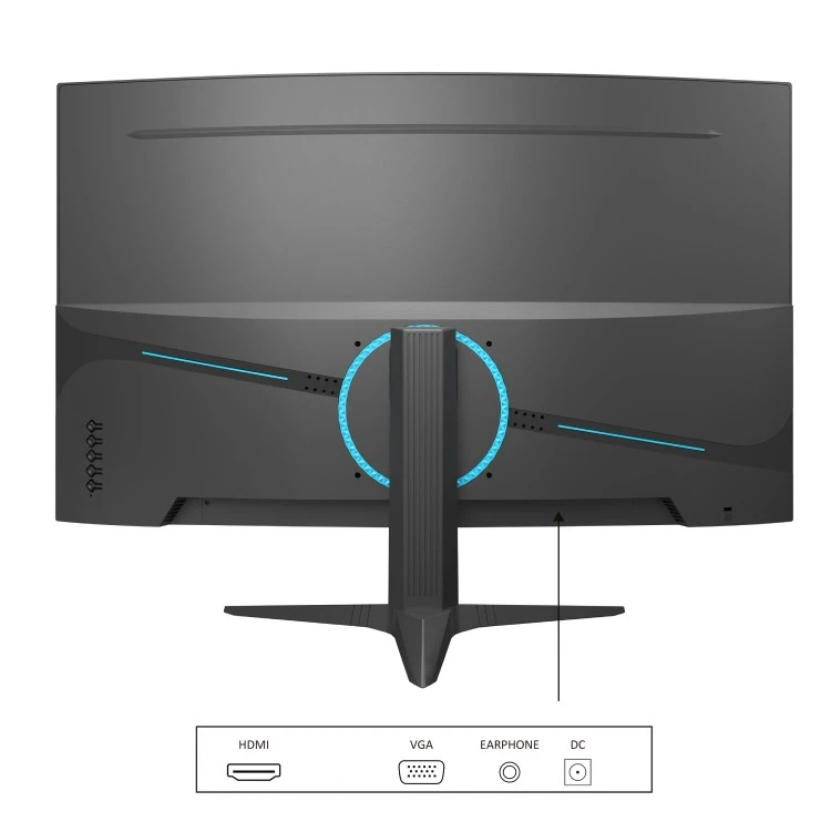 Monitor LED Gaming Curbat 27 inch OptimX MT27Y, Full HD,1920x1020, VGA, HDMI, Slim, NoFrame, LED "75255"