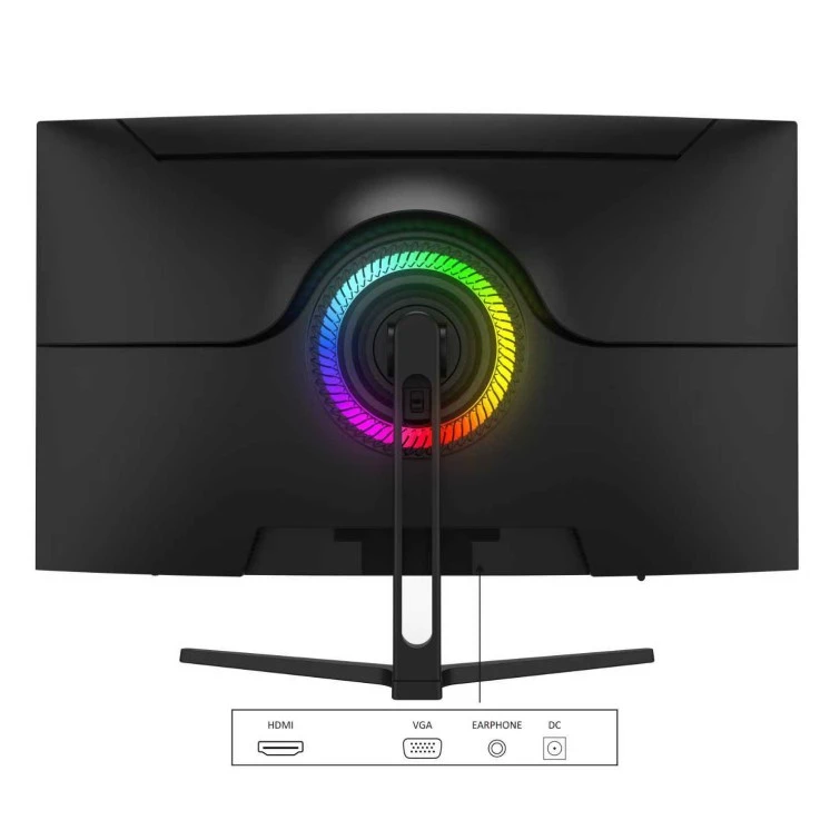 Monitor LED Gaming Curbat 32 inch OptimX MT32J, Full HD 1920x1020 VGA, HDMI, Slim, RGB Light "75256"