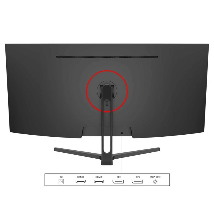 Monitor LED Gaming Curbat 34 inch OptimX MT34J, Ultra Wide Quad HD 3440 x 1440 2K, 100Hz, 2x HDMI, 2x DisplayPort, Slim, No Frame "75258"
