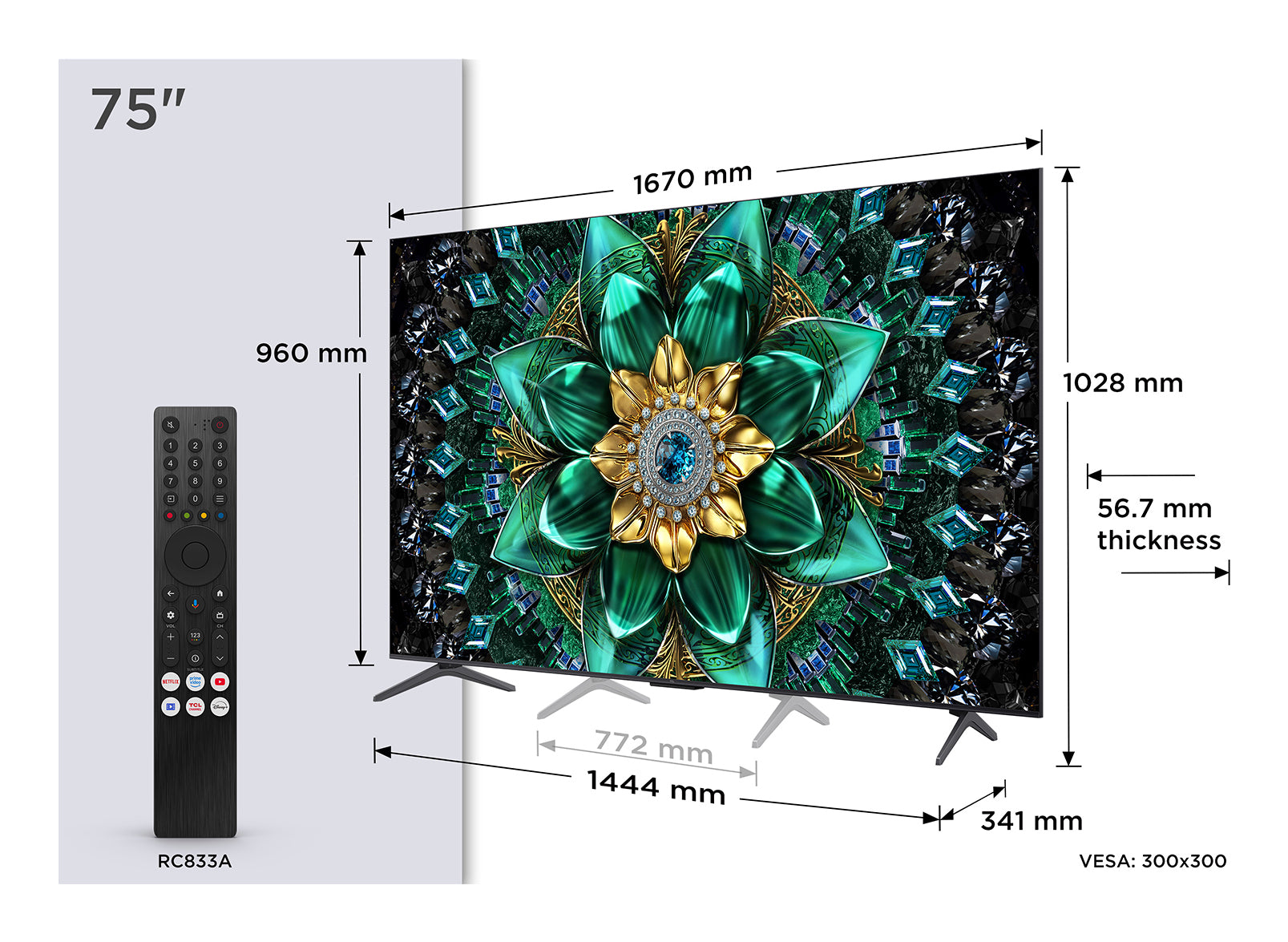 Mini LED TV 4K 75(189 cm) TCL 75Q6C "75Q6C"