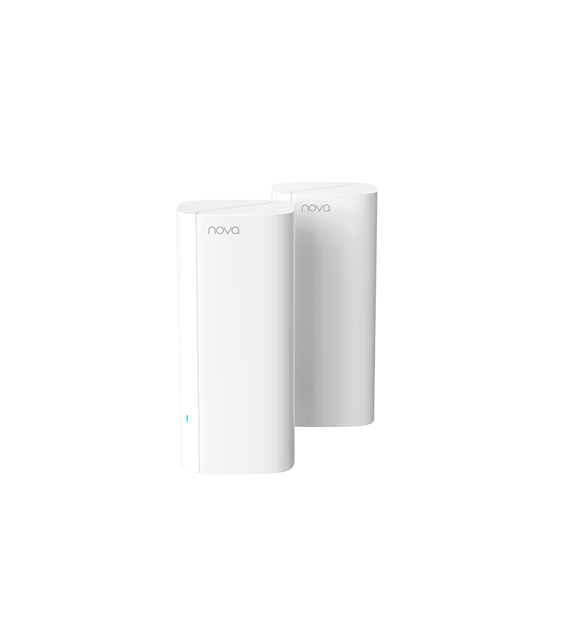 Tenda EX12(2-PACK) Sistem Mesh;802.11ax AX3000 1 WAN,3 LAN 10/100 Mbit/s unitate primara,2 LAN unitatea nr 2 Antene 4 int,max 650mp,Quad Core 1,7GHz,256MB 4K,VR HD 