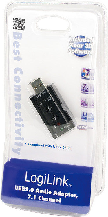 PLACA de SUNET Logilink, extern, 7.1, interfata USB 2.0, conectori 3.5 mm jack, "UA0078"