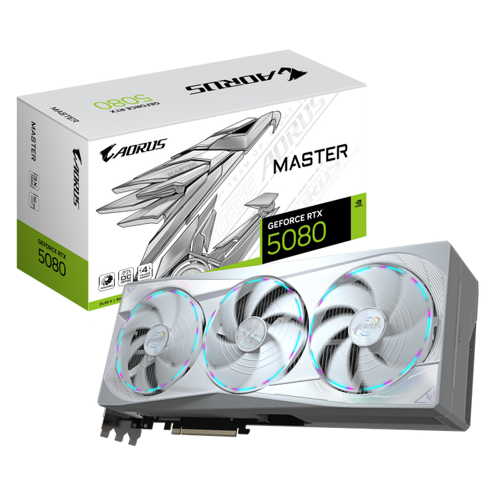Placa video Gigabyte GEFORCE RTX 5080 MASTER ICE, 16GB GDDR7, PCI Express 5.0, 256bit