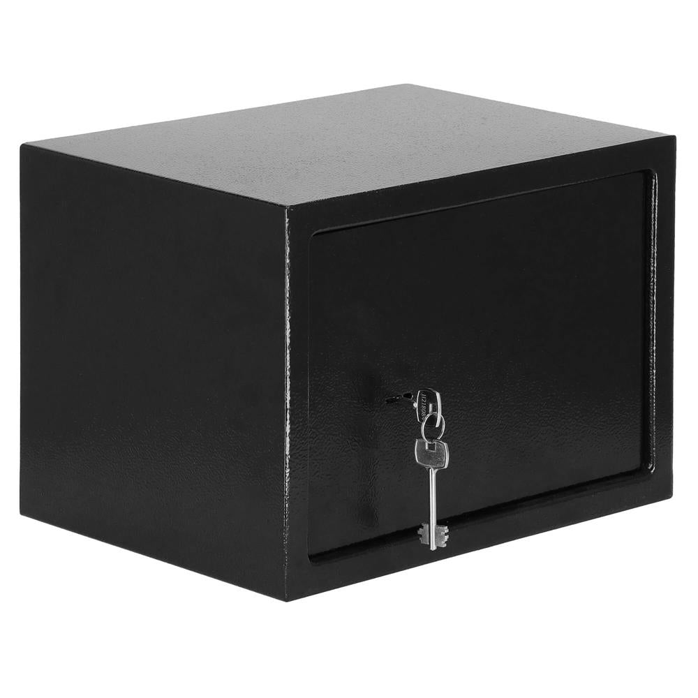 Seif standard cu cheie, 200x310x200 mm, Otel, Negru