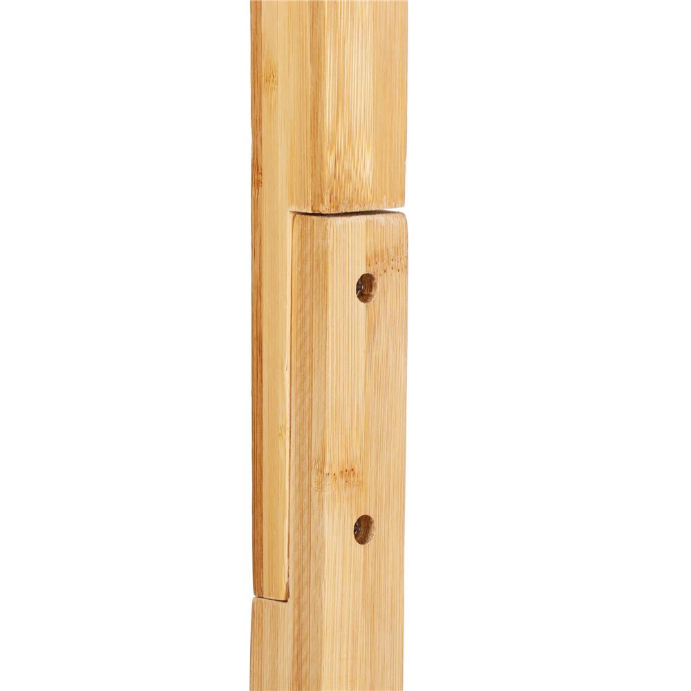 Cuier tip pom din bambus cu baza de granit, 8 agatatoare, 182cm, natur