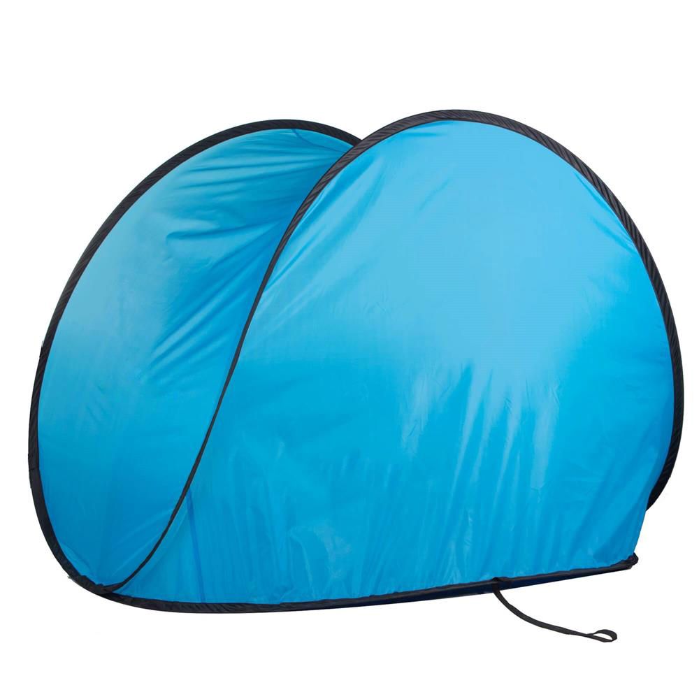 Cort plaja si picnic semi-deschis Sersimo, protectie UV, 150x90x90cm, albastru gri