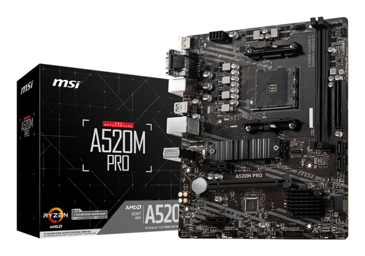 Placa de baza MSI A520M PRO, AMD A520, AM4, mATX 