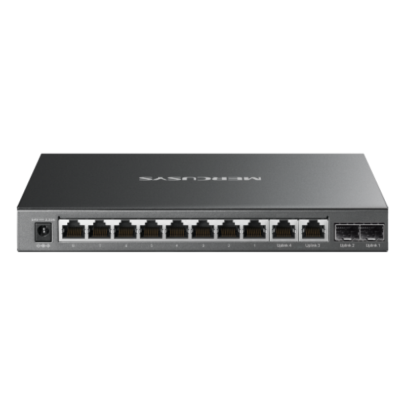 12-Port Gigabit Desktop Switch MS112GMP (12-Port Gigabit Desktop Switch with 8-Port PoE+ Port: 8× Gigabit PoE+ Ports)