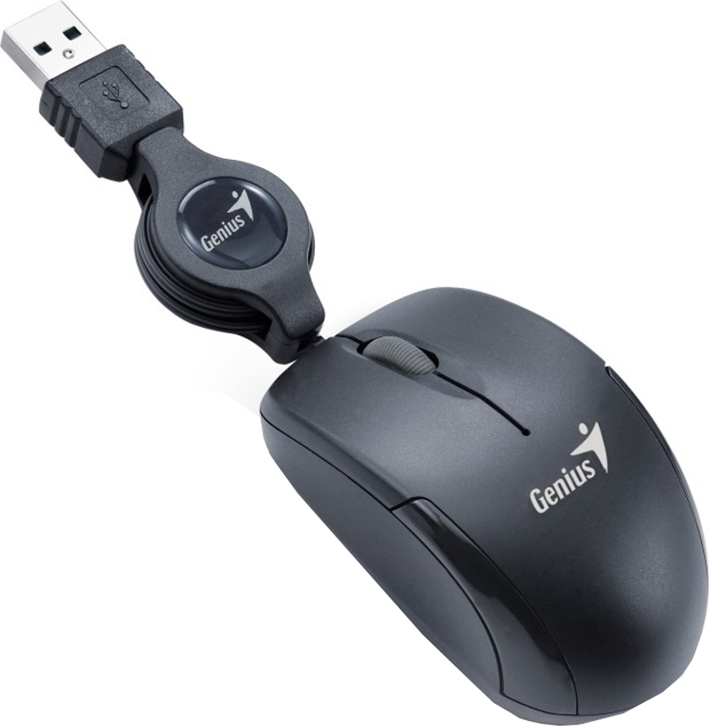 MOUSE Genius, "Micro Traveler V2", PC sau NB, cu fir, USB, optic, 1200 dpi, butoane/scroll 3/1, , negru, "31010125100"
