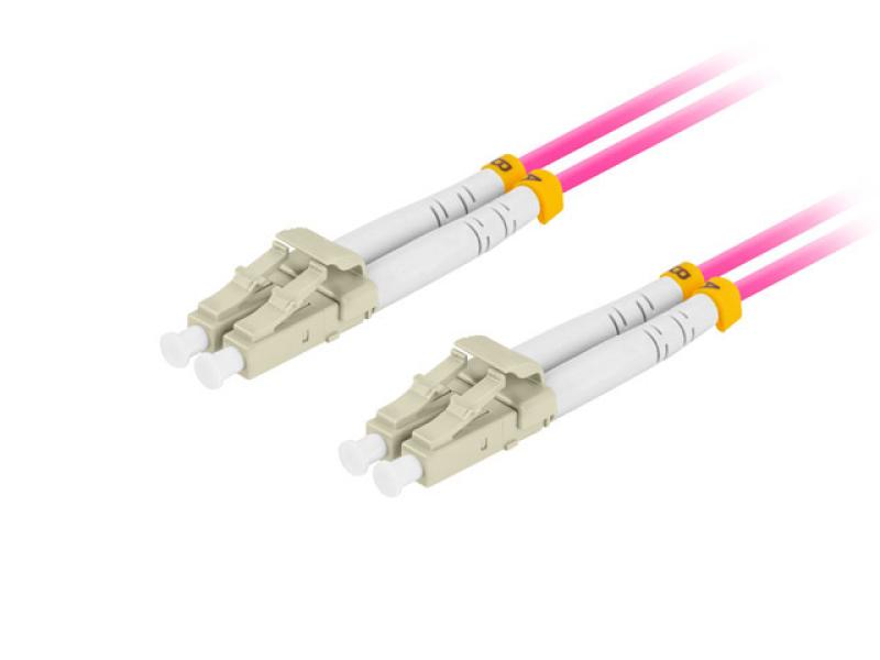 Lanberg Patch cord fibră 3 m LSZH OM4 50/125 vi
