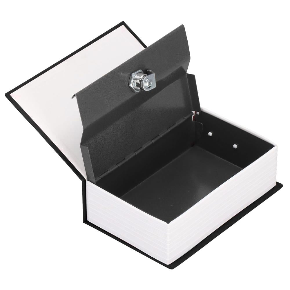 Caseta de valori, cutie metalica cu cheie, portabila, tip carte, Dictionar, negru, 24x15.5x5.5 cm
