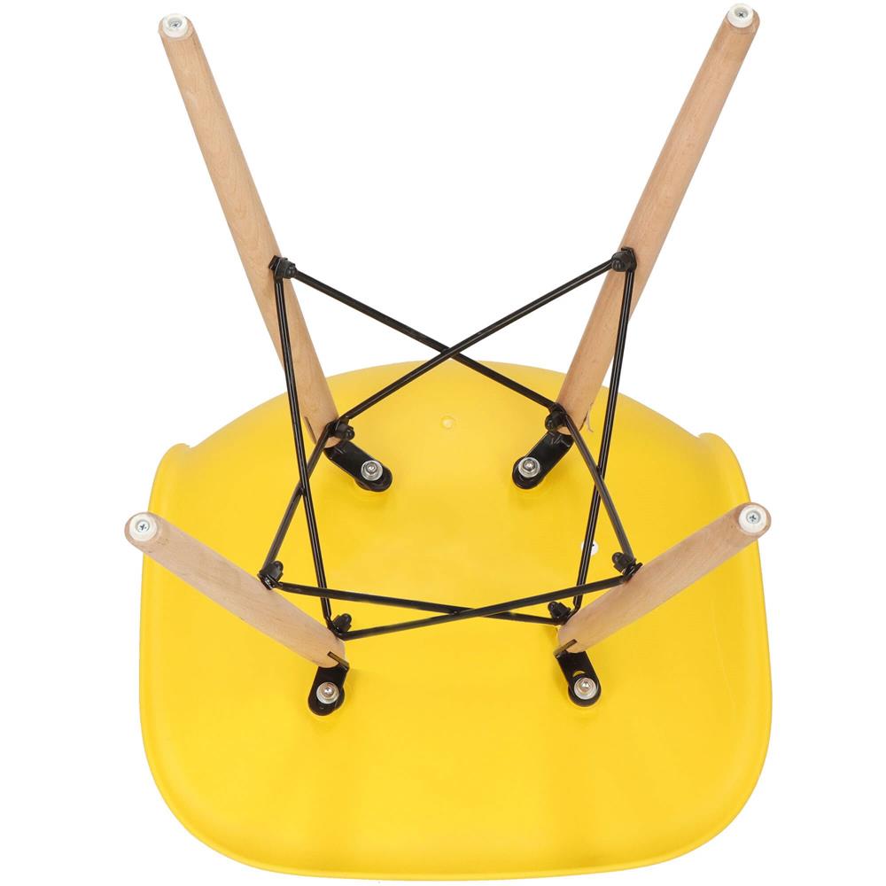 Scaun dining Scandinav pentru bucatarie, 38x42x82cm, galben