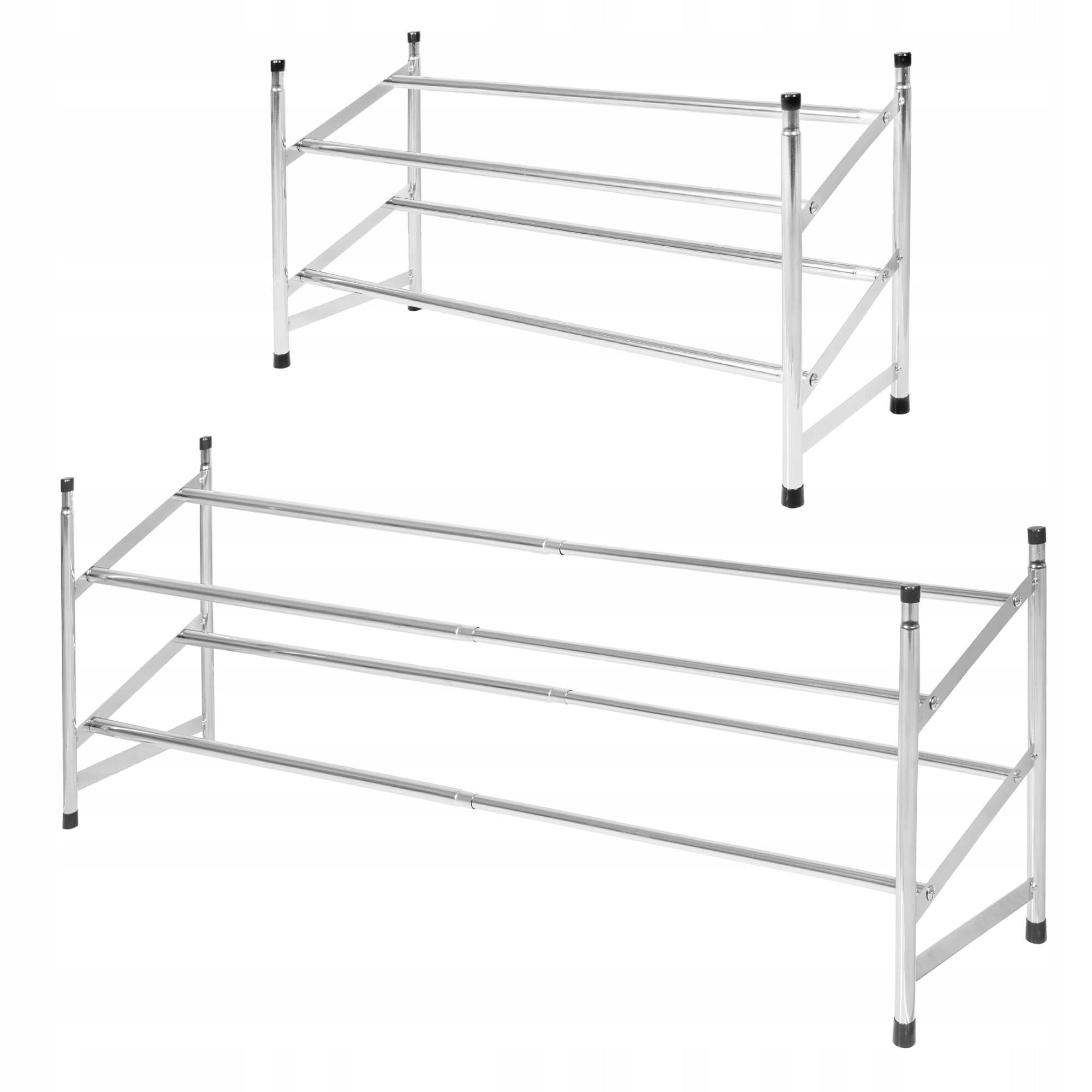 Pantofar extensibil cu 2 rafturi, 62-115cm, cromat