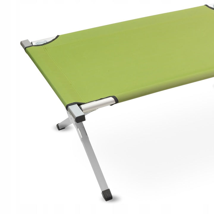 Pat pliant pentru camping, structura metalica, 188x70x44cm, verde