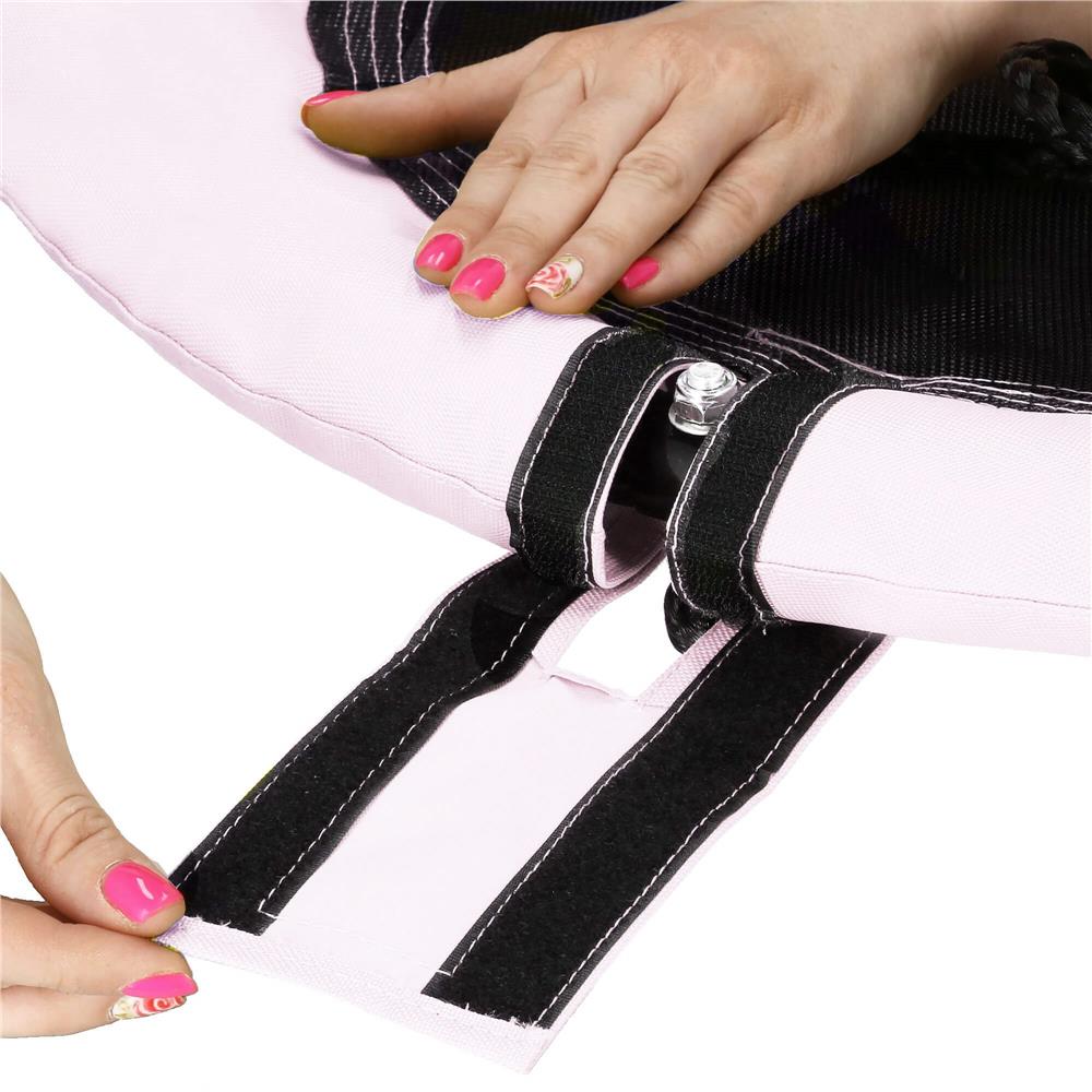 Leagan tip cuib Sersimo NS25, diametru 110cm, inaltime reglabila, pentru exterior, sarcina 150 kg, Roz pal