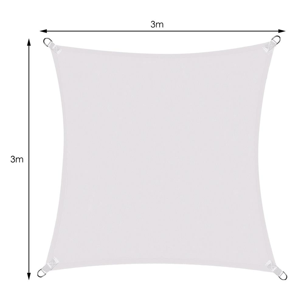 Copertina prelata de soare Sersimo SN129, patrata, impermeabila cu protectie UV, 3x3m, gri deschis