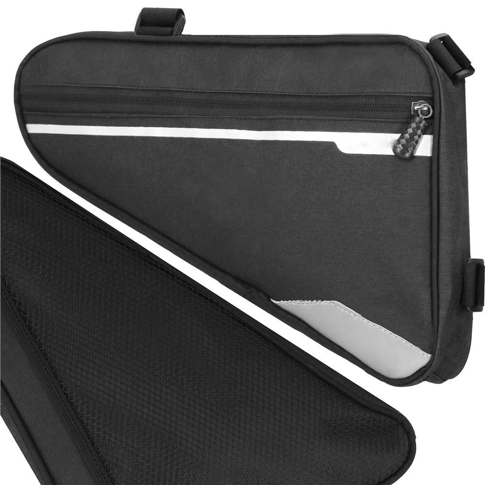 Geanta bicicleta impermeabila, cu buzunar pentru telefon, 30x21x5cm, negru