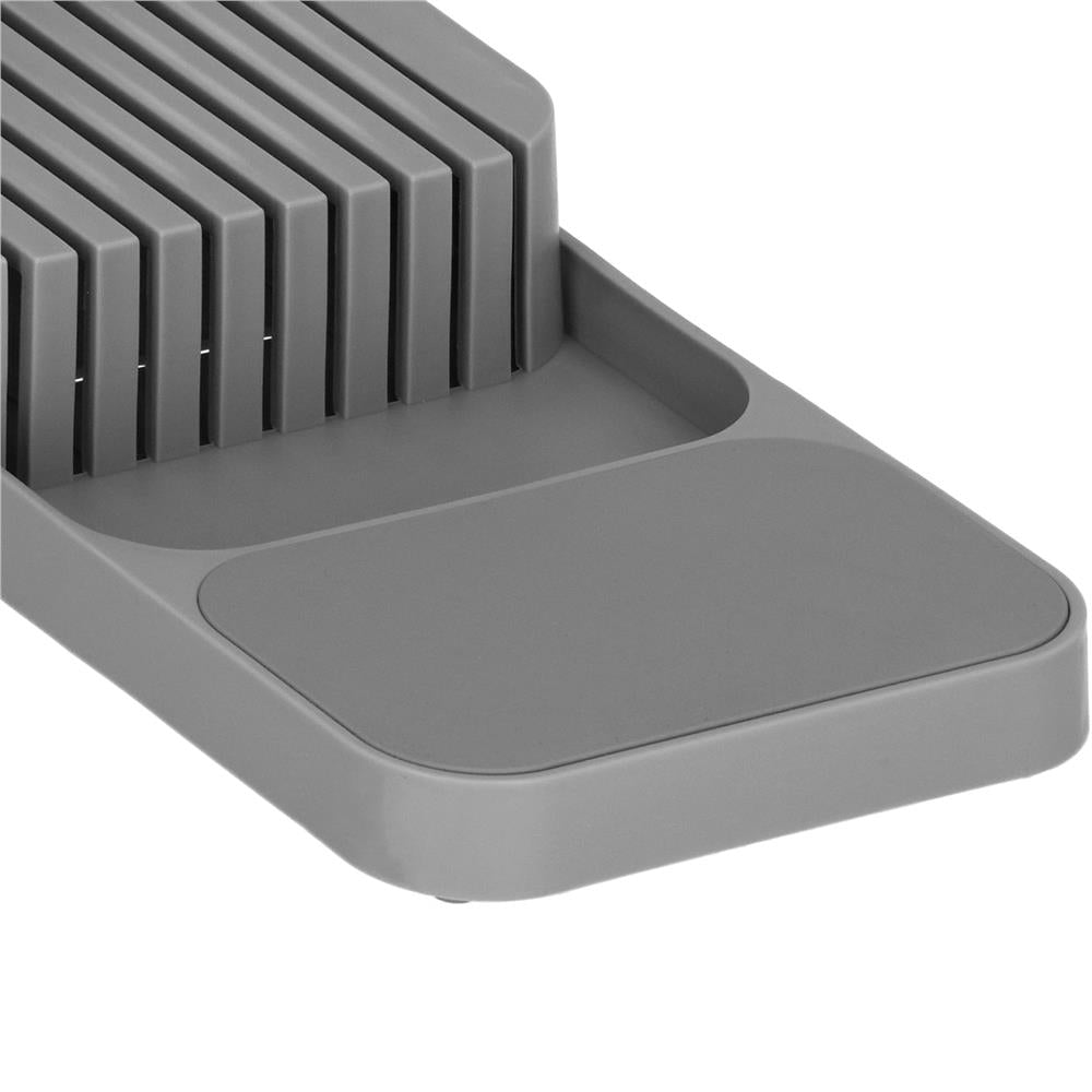 Organizator cutite pentru sertar, 9 compartimente, 40x14cm, gri
