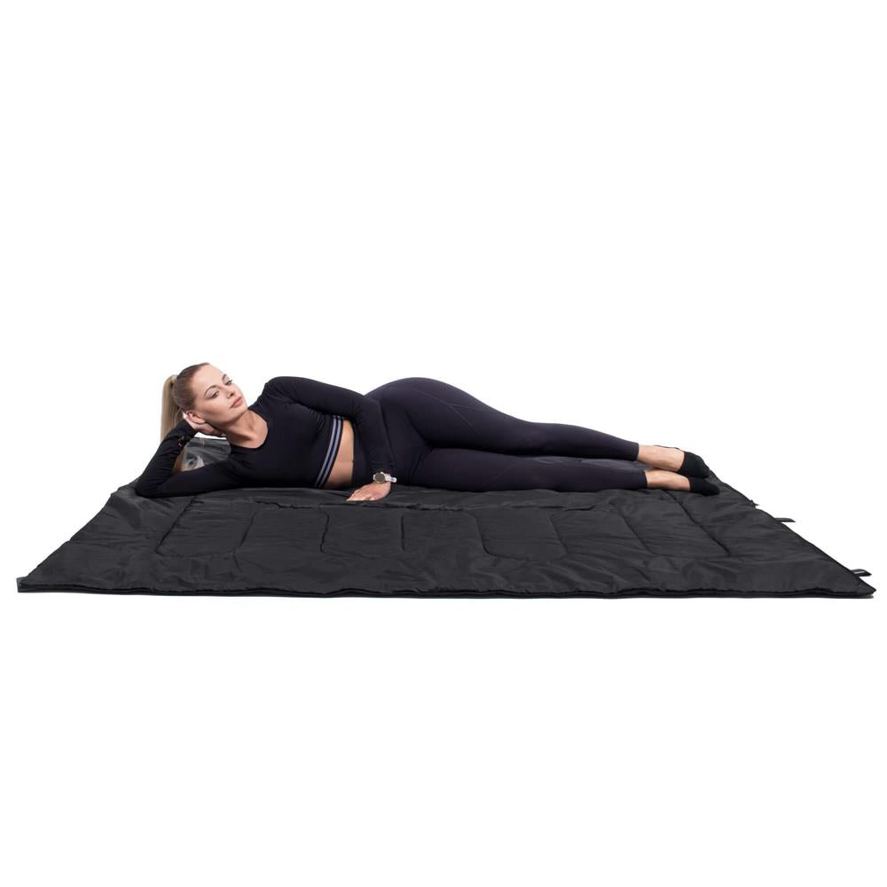 Sac de dormit, cu geanta de transport, 190x73cm, 10-25grade, culoare albastru inchis