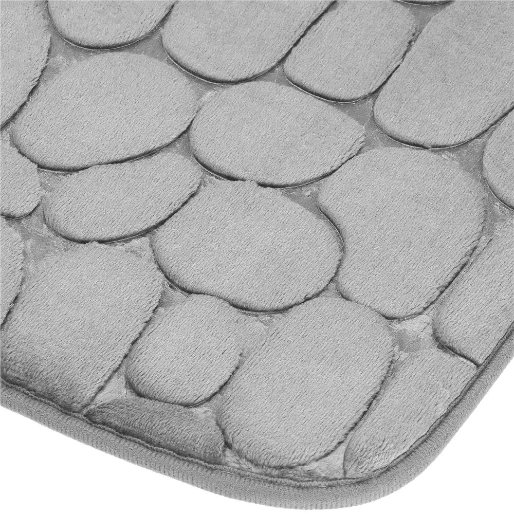 Covoras de baie antiderapant cu uscare rapida, 60x40 cm, gri