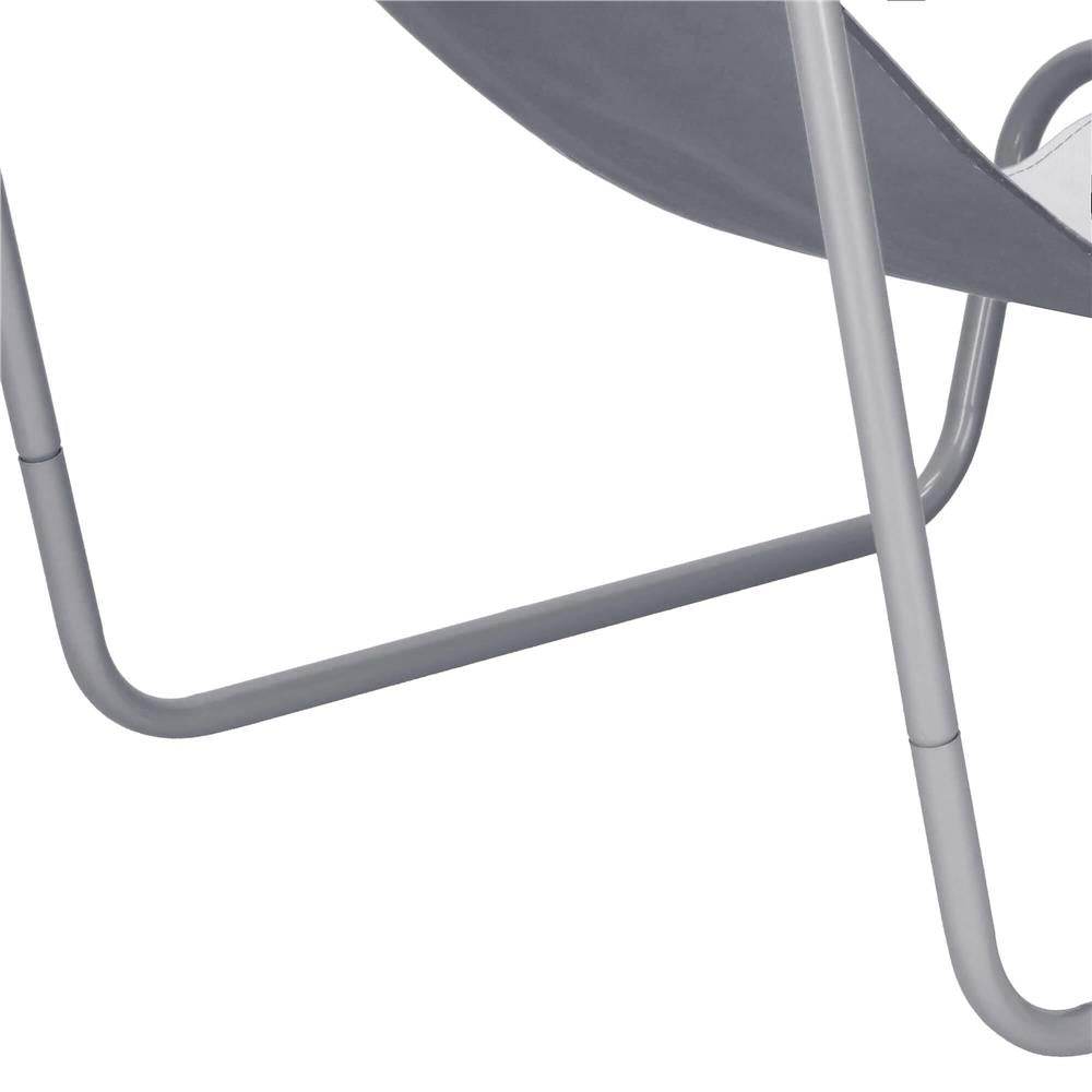 Scaun de plaja Sersimo GC055, pliabil, 90kg, 52x88cm, gri