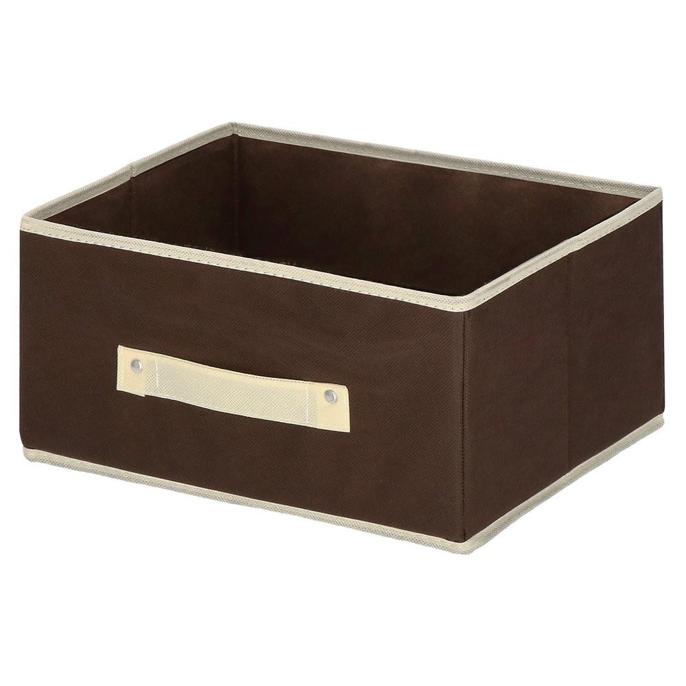 Organizator dulap tip lada cu 3 sertare, Sersimo, textil, maro si bej