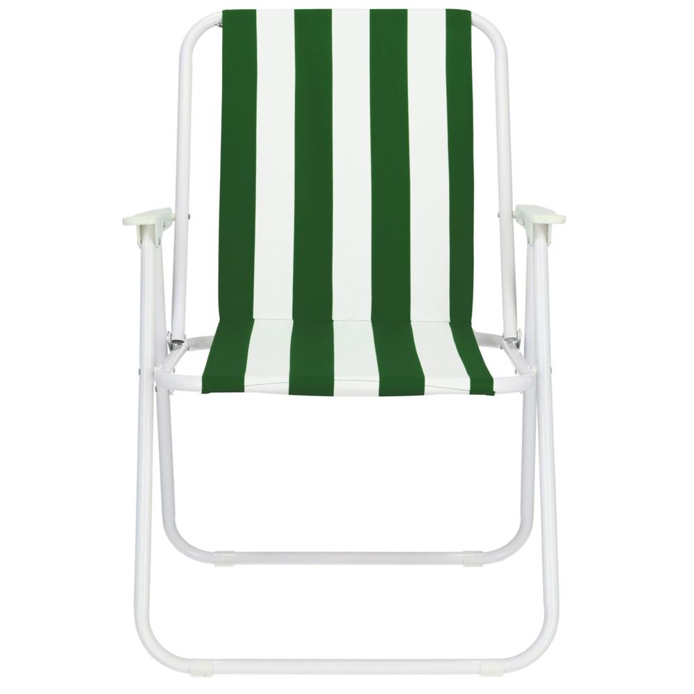 Scaun de plaja Sersimo GC051, pliabil, 100kg, 52x74cm, alb verde