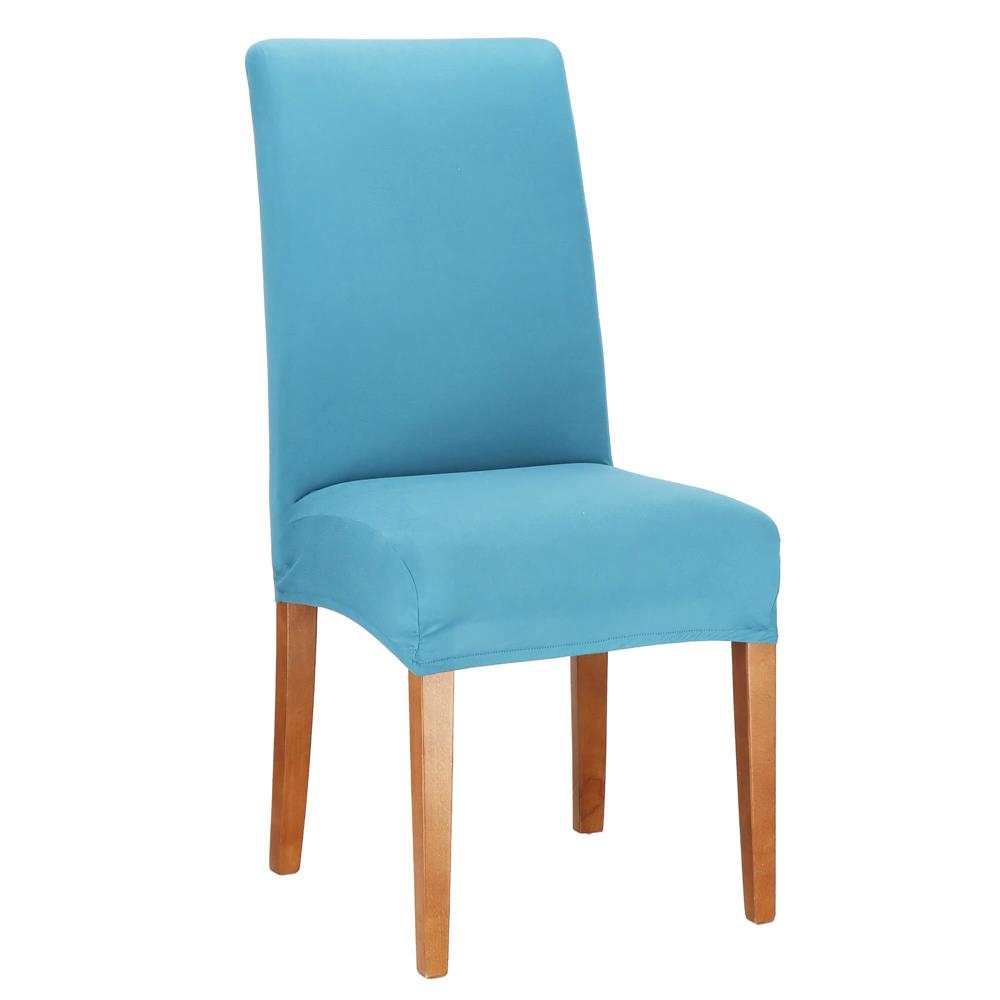 Husa pentru scaun, marime universala, poliester si spandex, albastru deschis