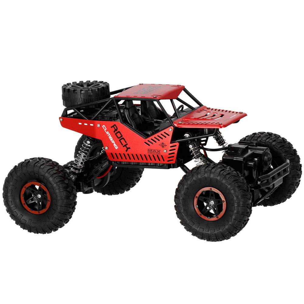 Masina Monster Truck Off-Road, 4x4, telecomanda, 26x14x17cm, rosu si negru