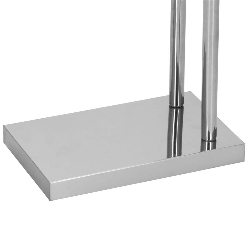 Suport metalic de baie pentru prosoape, cu 2 brate, 80 cm, argintiu cromat