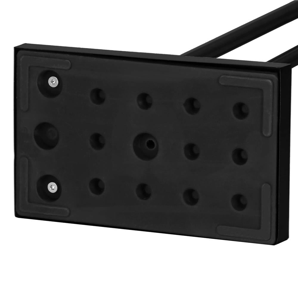 Suport metalic de baie pentru prosoape, cu 2 brate, 80 cm, negru mat