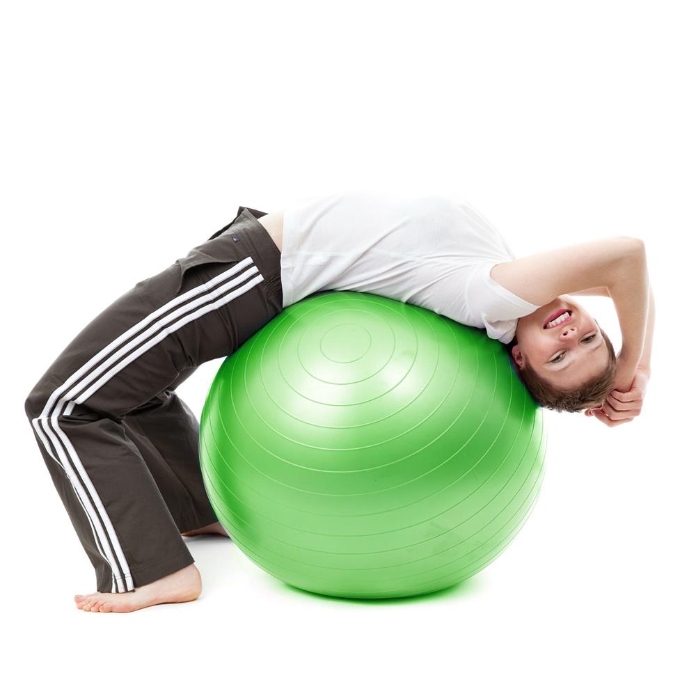 Minge pentru fitness sau yoga 65 cm, pompa inclusa, verde